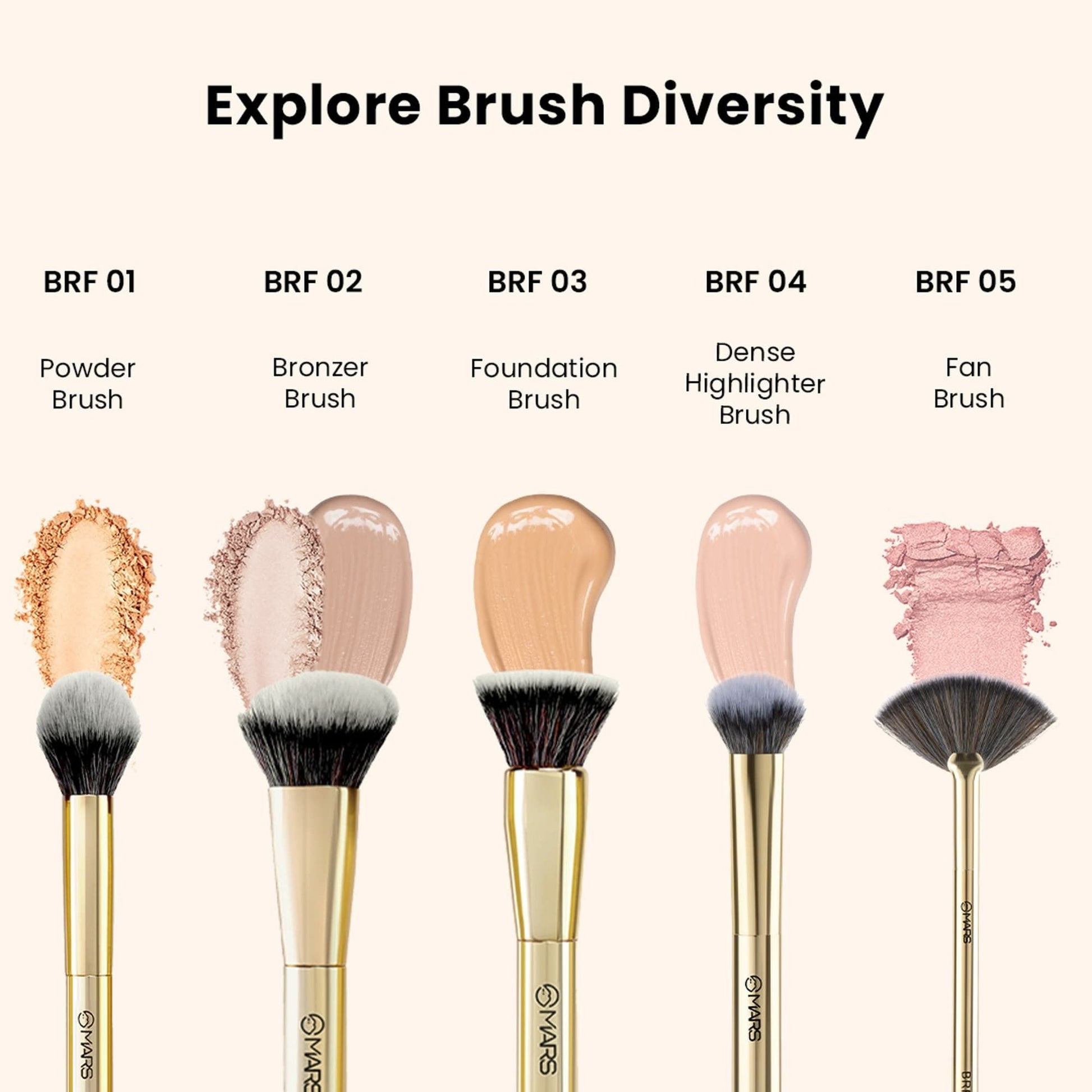MARS Cosmetics Artist's Arsenal Ultra Thin Foundation Makeup Brush - Swadesiicart