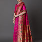 Mitera Pink Silk Blend Woven Design Banarasi Saree | Swadesiicart