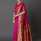 Mitera Pink Silk Blend Woven Design Banarasi Saree | Swadesiicart