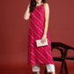 Anouk Leheriya Printed Halter Neck Thread Work Kurta - Swadesiicart