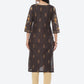 Biba Women Floral Printed Boat Neck Cotton Kurta - Swadesiicart