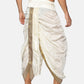 Sethukrishna Men Cream Men Solid Dhoti Pant | Swadesiicart