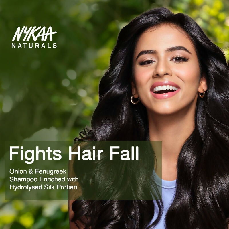 Nykaa Naturals Anti-Hair Fall Shampoo With Onion, Fenugreek - Swadesiicart
