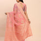 Shree Shyam Fashion Linen Cotton Peach Saree