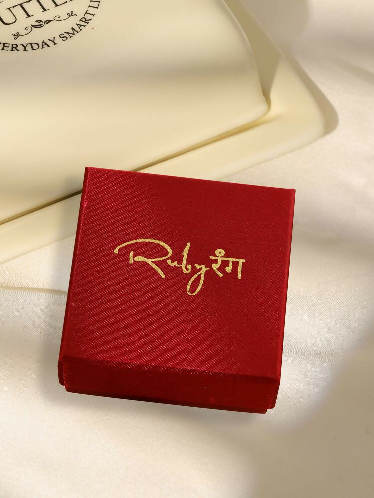 Gold Toned Kundan Earrings - Ruby Raang | Swadesiicart