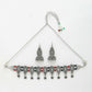 NVR Women's Silver-Plated Choke Oxidized Necklace with Jhumka Earrings - Swadesiicart
