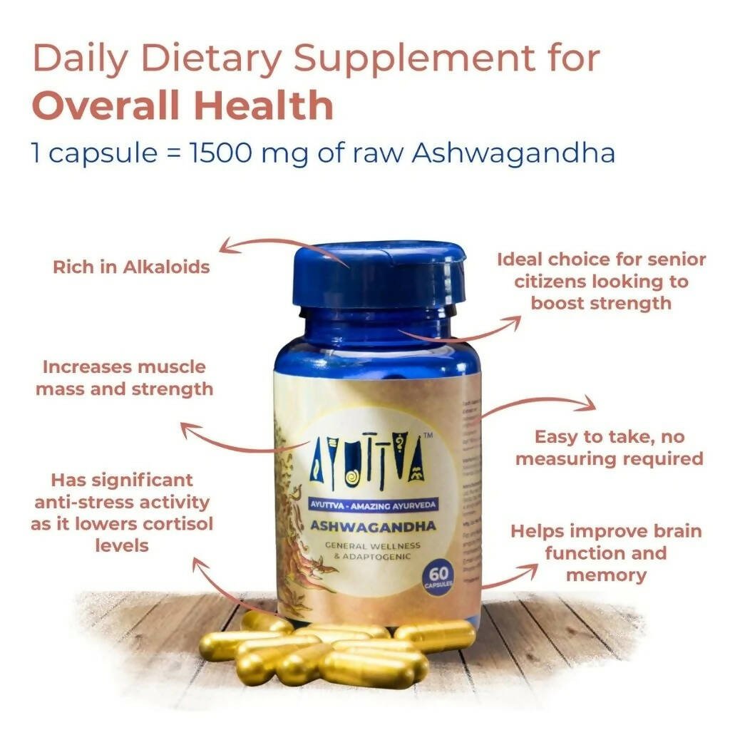 Ayuttva Ashwagandha Capsules - Swadesiicart