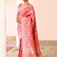 Joban Fashion Pink Peach Soft Pure Handloom Banarasi Silk Saree | Swadesiicart