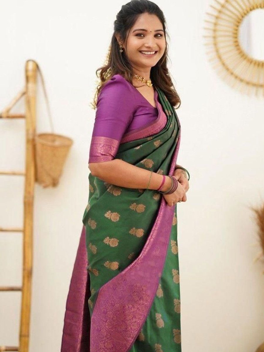 Anouk Woven Design Zari Banarasi Saree | Swadesiicart