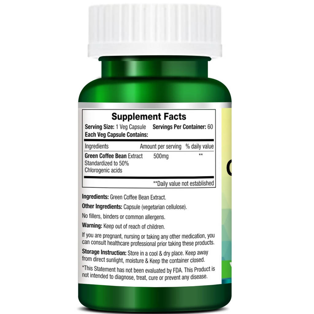 Morpheme Remedies Green Coffee Beans Veg Capsules | Swadesiicart