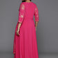 Ahalyaa Women's Traditional wear Ethnic Dress - Pink | Swadesiicart