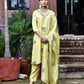 Vaasva Women's Tissue Silk Emboidered Suit Set With Solid Pant & Solid Embroidered Dupatta | Swadesiicart