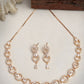 NVR Women's Gold-Polished American Diamond Studded Handcrafted Jewellery Set - Swadesiicart