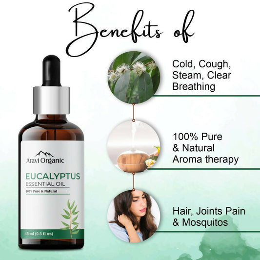 Aravi Organic Nilgiri Eucalyptus Essential Oil | Swadesiicart