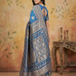 Shree Shyam Fashion Sky Blue Silk Blend Saree