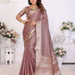 Aastha Fashion Dusty Rose Organza Silk Weaving Saree