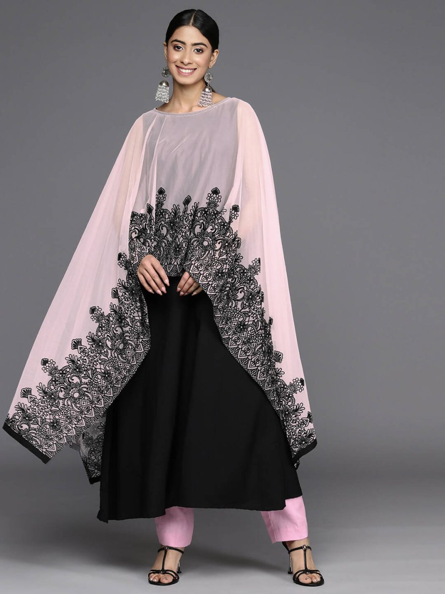 Ahalyaa Women's Traditional wear Kurta - Black | Swadesiicart