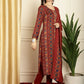 Jyoti Fashion Women's Maroon Pashmina Floral Digital Printed Kurta with Trouser & Dupatta | Swadesiicart