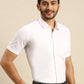 Ramraj Cotton Mens Half Sleeve Formal 100 % Cotton White Shirt | Swadesiicart