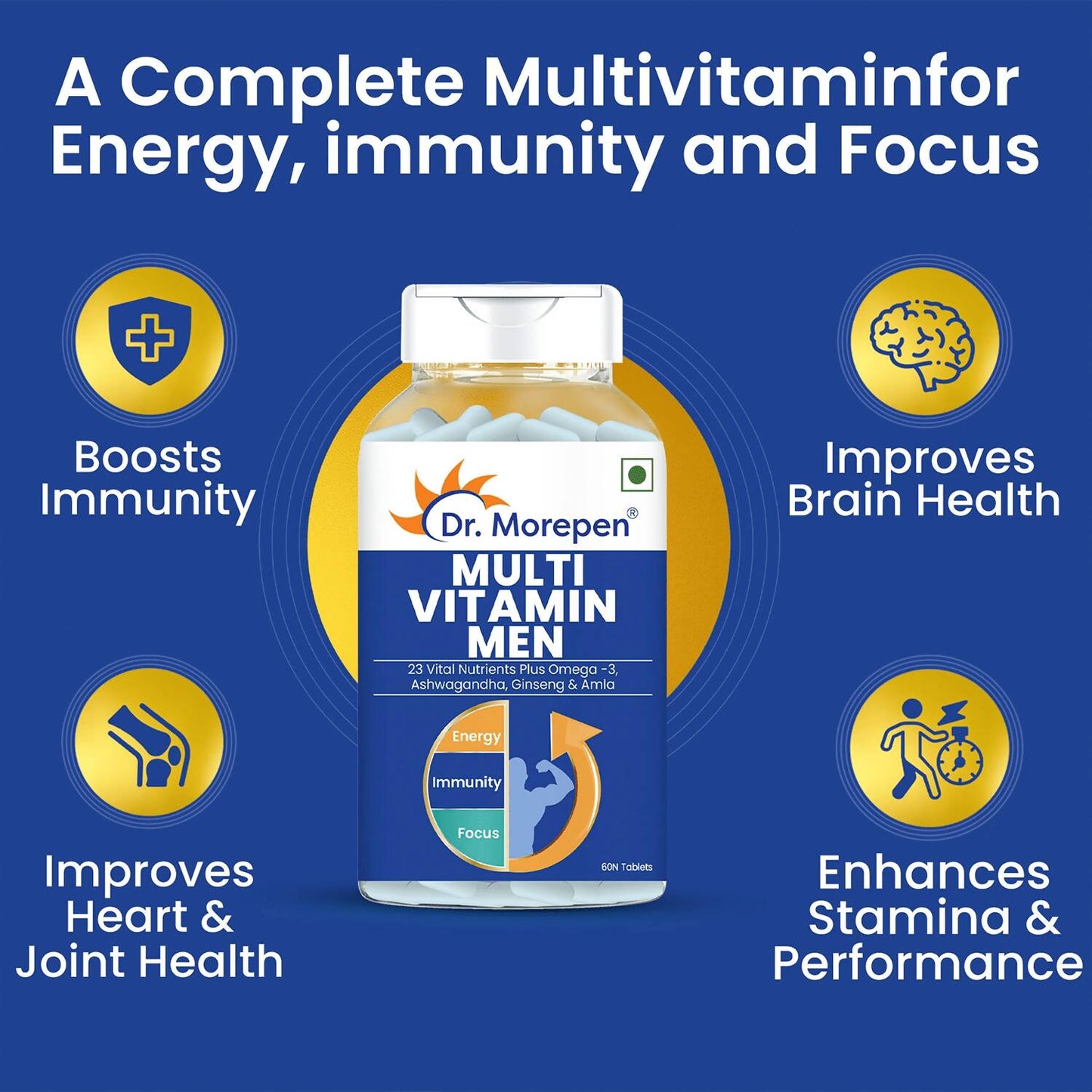 Dr. Morepen Multivitamin Men Tablets and Multivitamin Women Tablets Combo - Swadesiicart
