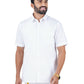 Ramraj Cotton Mens Half Sleeve Formal 100 % Cotton White Shirt | Swadesiicart