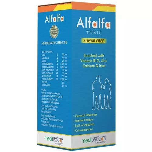 Medilexicon Homeopathy Alfalfa Sugar Free Tonic | Swadesiicart