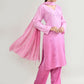 Joban Fashion Womens Cotton ChikanKari Light pink Kurta set - Swadesiicart