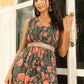 Janasya Green Georgette Floral Kurta & Bottom | Swadesiicart