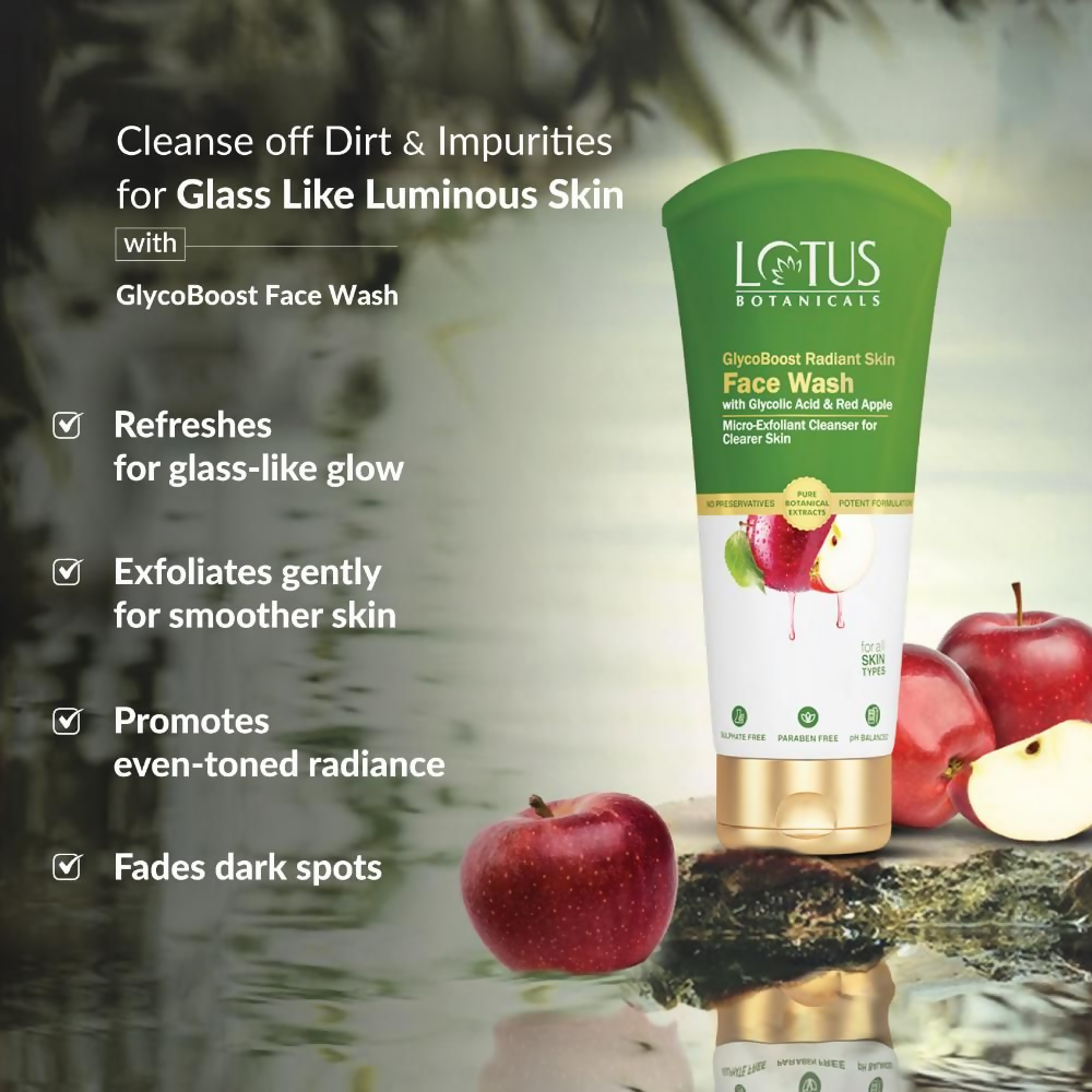 Lotus Botanicals GlycoBoost Radiant Skin Face Wash | Swadesiicart