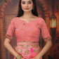 Shree Shyam Fashion Linen Cotton Pink Saree