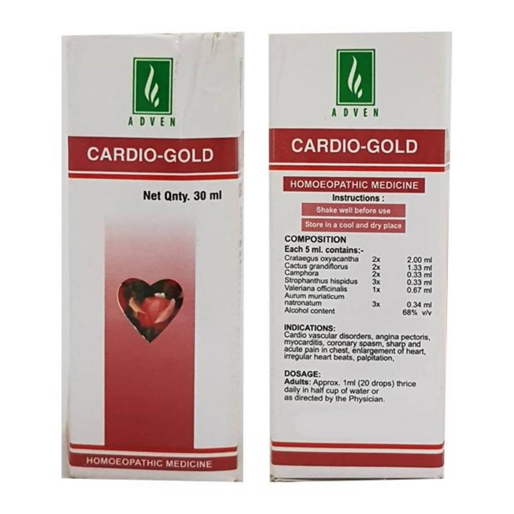 Adven Homeopathy Cardio-Gold Drops | Swadesiicart