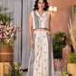 Juniper Women's Natural Ethnic Motif Printed Cotton Top & Palazzo Co-Ord Set With Button Closure - Swadesiicart