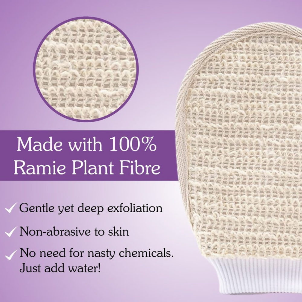 Bake Exfoliating Bath Glove with Ramie plant Fibre | Swadesiicart