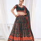 Wedding Designer Black Chinon Lehengha Choli - Anbazaar | Swadesiicart