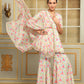 Pomcha Jaipur Pink Saadgi Gulistan Sharara Set | Swadesiicart