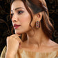 Ruby Raang Gold Polished Kundan Work Multi Loops | Swadesiicart