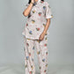 Morchari Digital Print Semi Muslin Co-Ord Set Top & Trouser-Multicolor - Swadesiicart