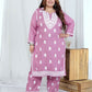 Miravan Women's Plus Size Chikankari Embroidery Pink Straight Kurta And Palazzo Set | Swadesiicart