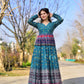 Aayaa Pure Chanderi Gown With Heavy Digital Print - Multi Color