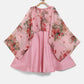 Ahalyaa Pink Poly Silk A-Line Girl's Kurta | Swadesiicart