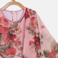 Ahalyaa Pink Poly Silk A-Line Girl's Kurta | Swadesiicart