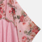Ahalyaa Pink Poly Silk A-Line Girl's Kurta | Swadesiicart