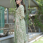 BulBul Fashionista Green Floral Cotton Kurta Set with Dupatta - Swadesiicart