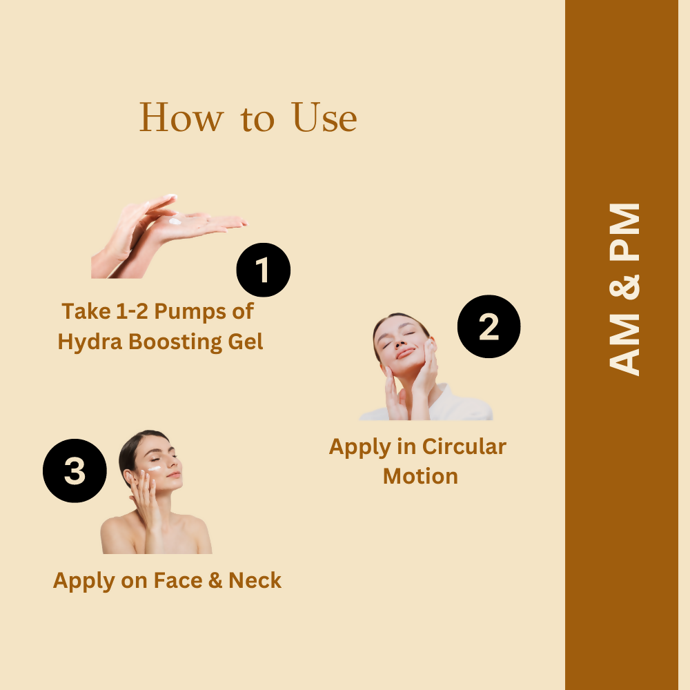dBasic Hydra Boosting Gel, Lightweight Moisturizer with Snow Mushroom, Rice Water, Ceramides | Swadesiicart