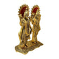 Rockshok Metal Vishnu Lakshmi Golden Idol - Swadesiicart