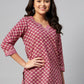 Miravan Women's Floral Printed Pure Cotton Kurti - Swadesiicart