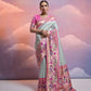 Vishnu Weaves Women's Sea-Green Paithani Silk Zari Woven Saree with Blouse - Swadesiicart