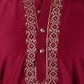 Bluesaanchi Men's Handloom Embroidered Crimson Kurta Set | Swadesiicart