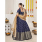 DEIANA'S Beautiful Jackquard Weaving Lehengha Choli - Blue | Swadesiicart