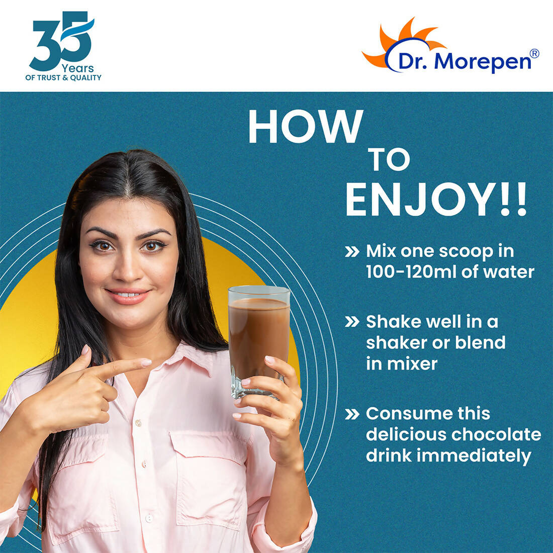 Dr. Morepen Biotin+ Advanced Tablets and Marine Collagen Protein Powder Chocolate Flavour Combo - Swadesiicart